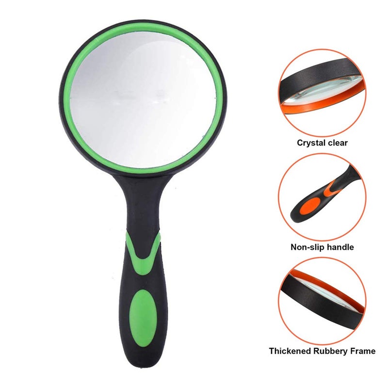 Rongon Magnifying Glass 10X Handheld Reading Magnifiers -100MM Large Magnifying Lens for Seniors Newspaper, Explore Nature Observation - Image 4